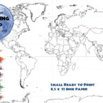World Map Coloring Page | Black & White Map | Countries Outline In 8 5 X 11 Printable World Map
