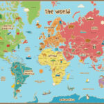 World Map Kids Printable In Free Printable World Map For Kindergarten