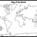 World Map Outline Black And White Stock Photos & Images   Alamy Intended For Blank World Map Printable Black And White