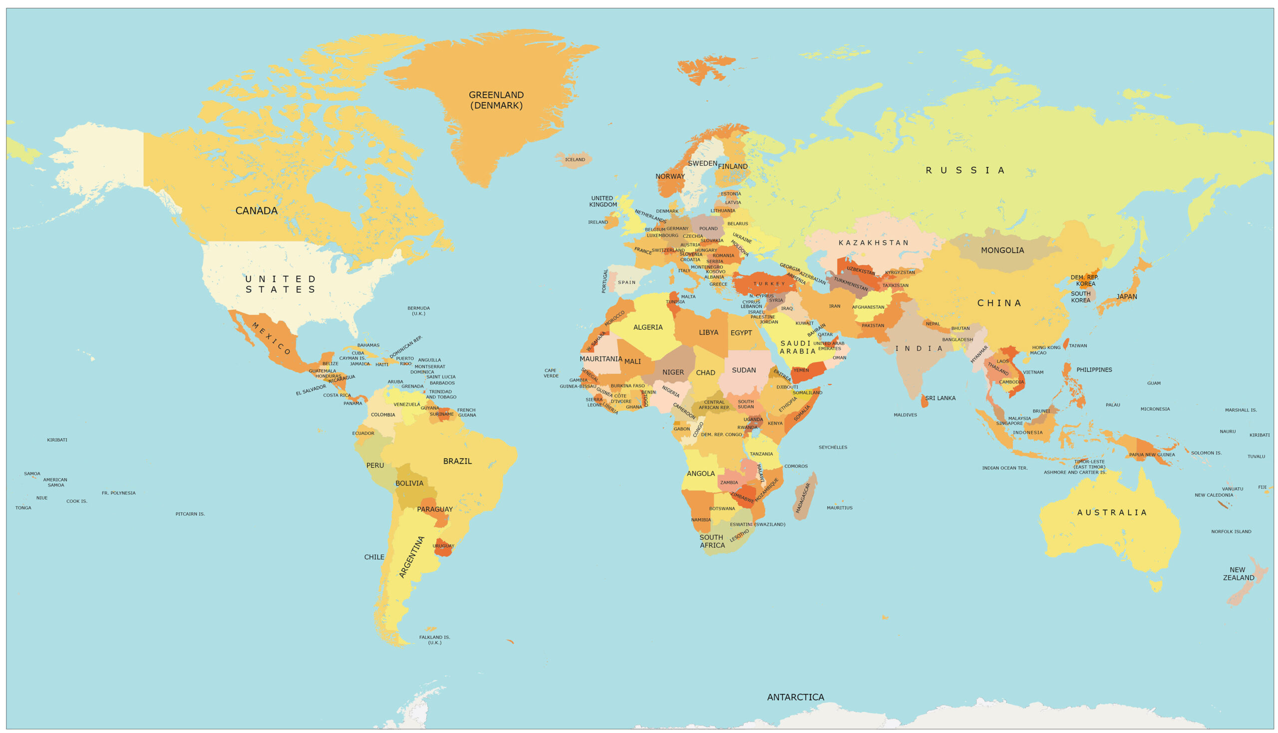 World Map With Countries - Gis Geography in Latest World Map With Countries