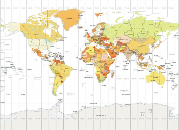 North and South America Time Zone Map