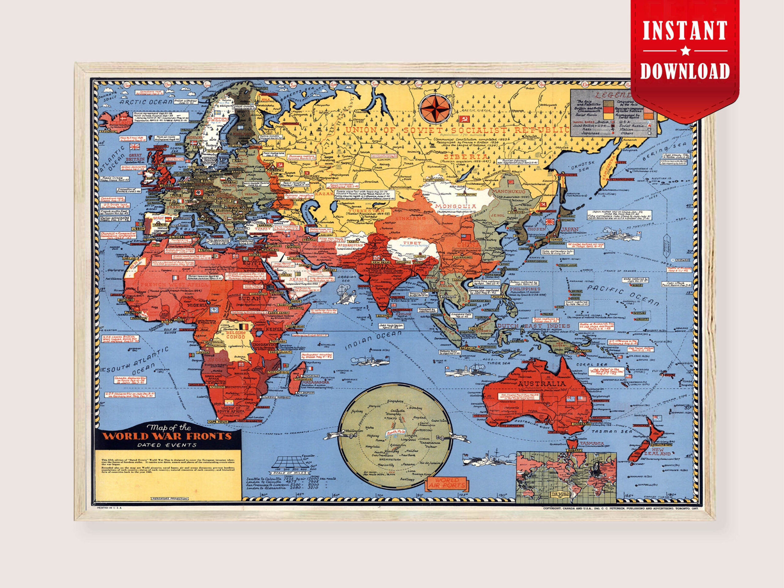World War 2 Map Download Ww Ii History Map European Invasion Print within World War 2 Map Worksheets Printables